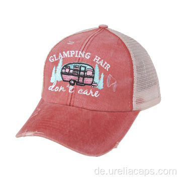 Gewaschener Baumwollnetz -Trucker -Hut